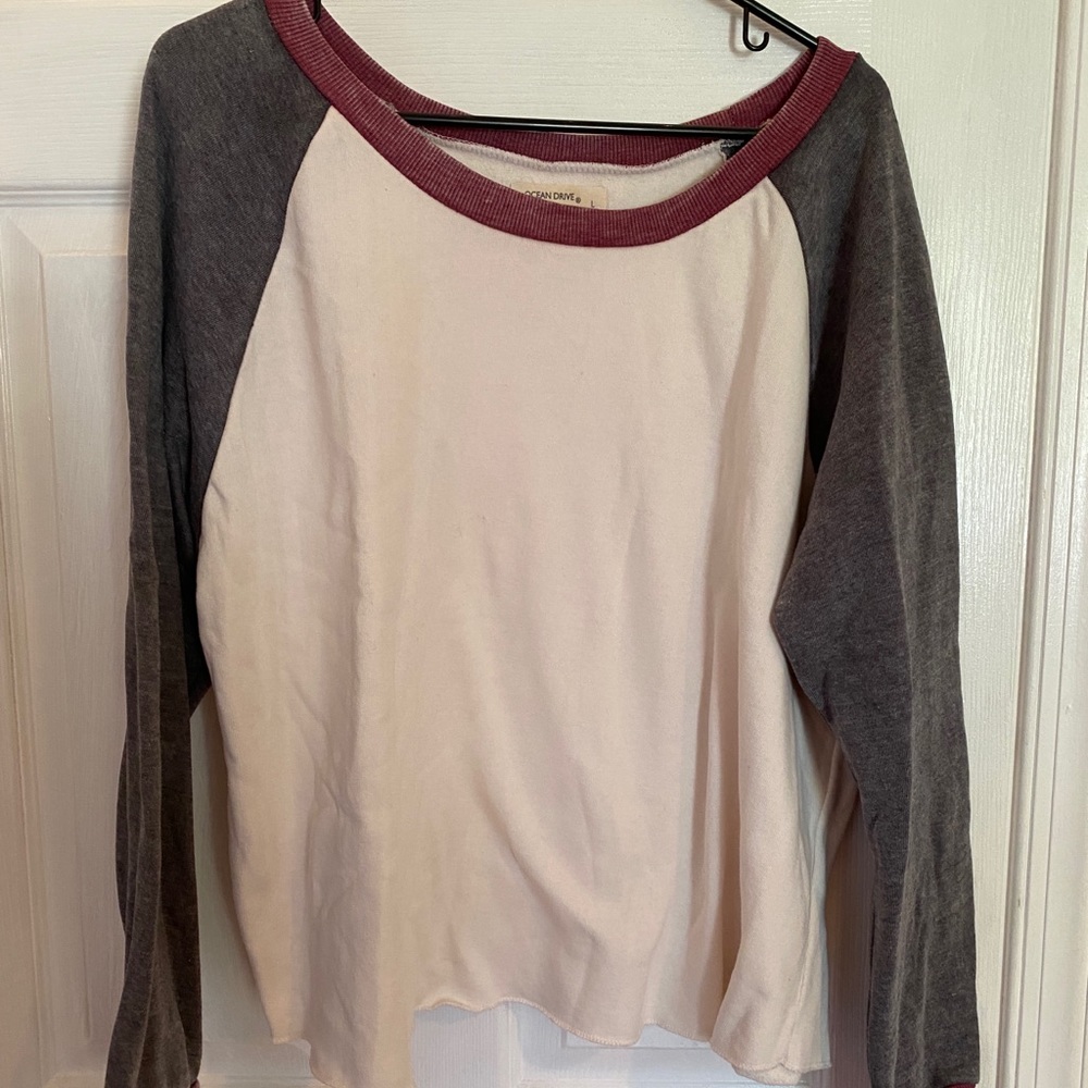 Red Cream and Blue Sweatshirt